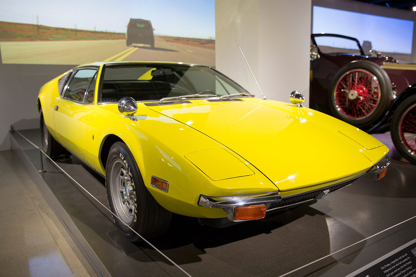 <strong>1971 De Tomaso Pantera</strong>: This Italian-American exotic belonged to Elvis Presley, who once hopped in the driver&#x2019;s seat hoping peel out in a dramatic exit. Instead, the engine stalled, Elvis took out his revolver, and shot it three times.