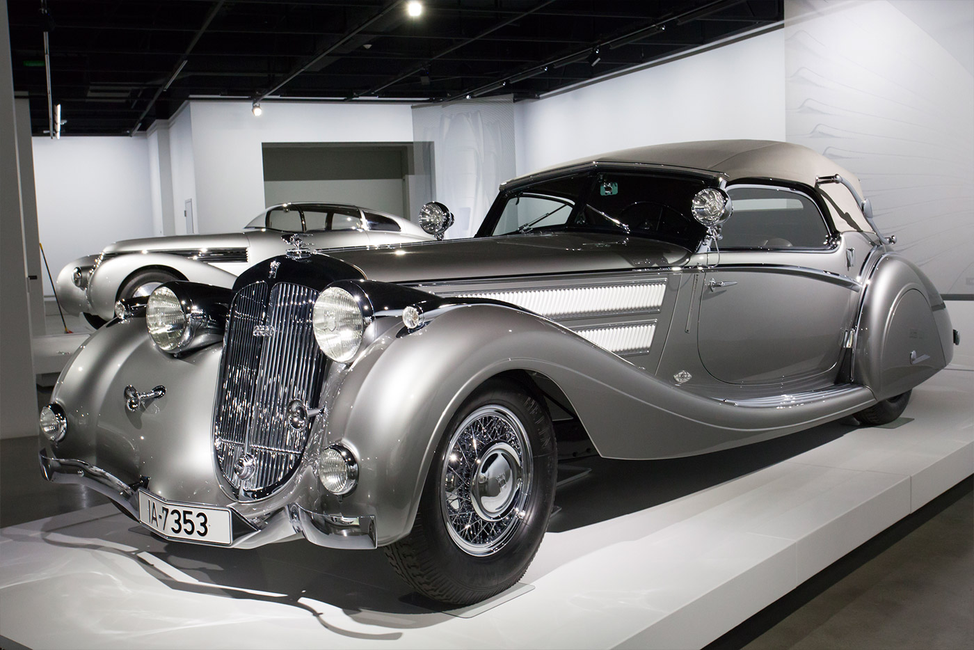 <strong>1937 Horch Cabriolet</strong>: German manufacturer Horch (ancestor to today&#x2019;s Audi) churned out several racing vehicles in the 1930s, winning competitions across the content. This model is currently highlighted in the Petersen&#x2019;s &#x2018;Precious Metals&#x2019; exhibition.