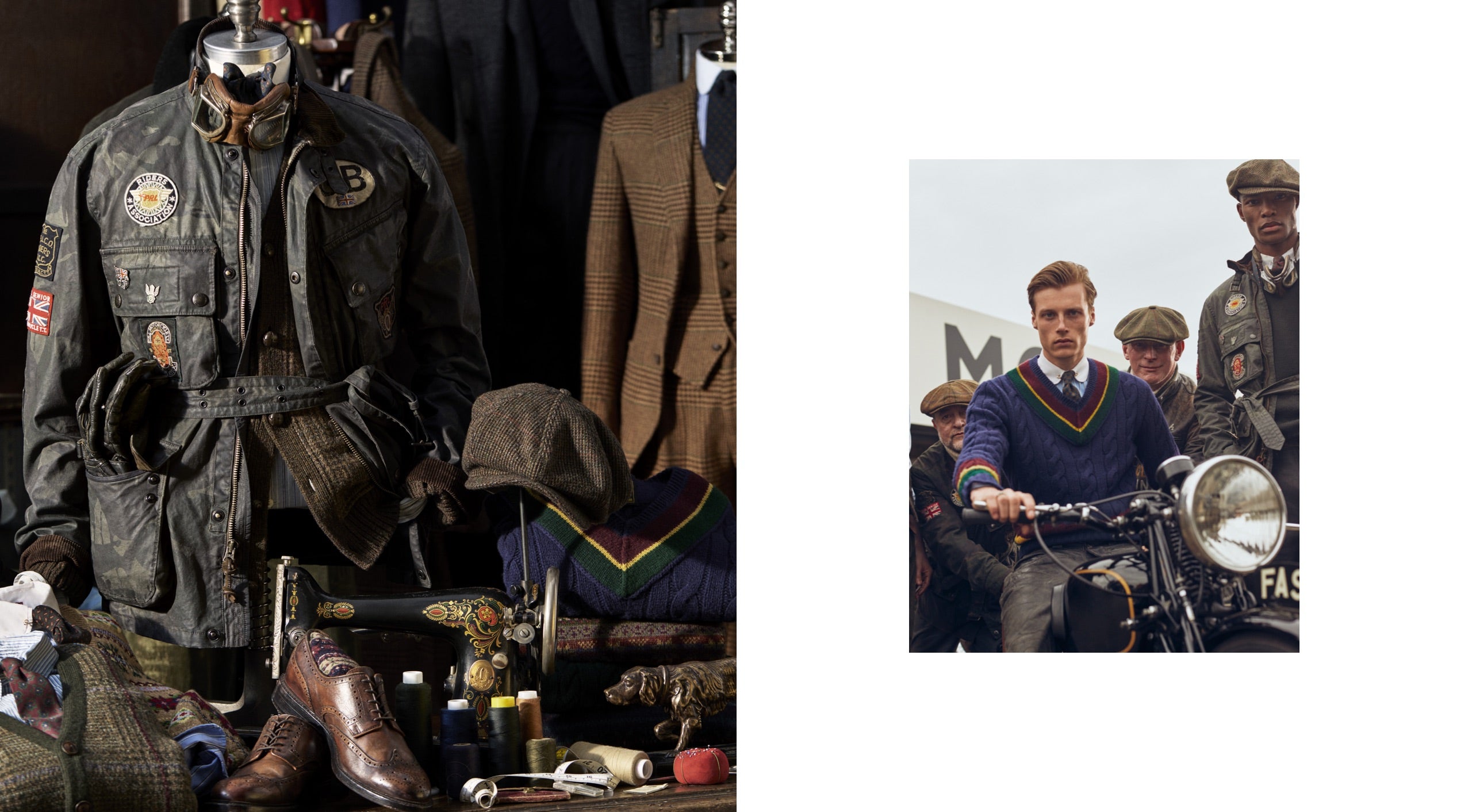 <strong>ON LOCATION</strong><br/><span>This season of Polo Originals, inspired by the golden era of Grand Prix car racing, was photographed at the Goodwood Motor Circuit, which is located in West Sussex, on the 12,000-acre Goodwood Estate. The Circuit has since become known for hosting a number of prestigious motorsport events, including the famous Festival of Speed and Revival.</span> <br/><rlmag_link href="https://www.ralphlauren.global/tn/en/search?cgid=brands-prl-tough-and-refined-cg"><button class="shop-collection">Shop the Story</button></rlmag_link>