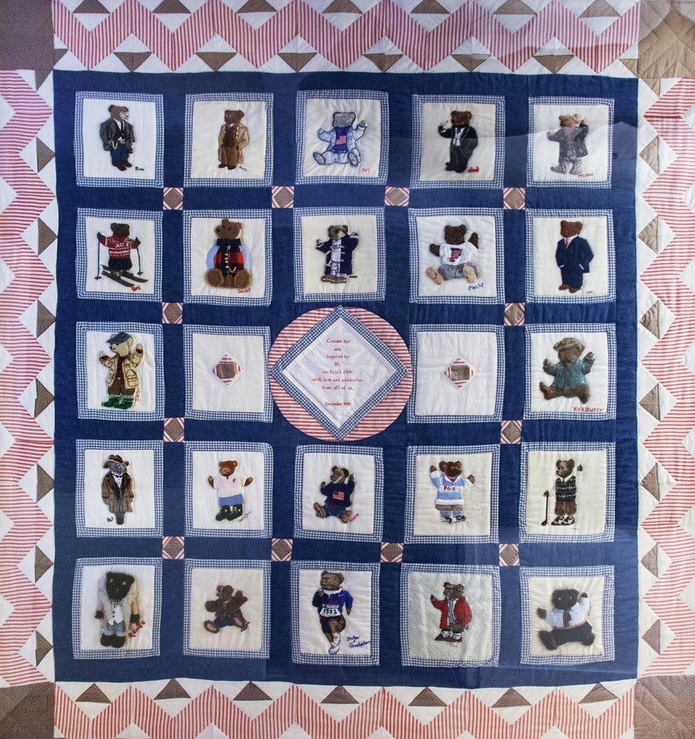 A patchwork of Polo Bears created especially for Ralph Lauren&rsquo;s 25th anniversary